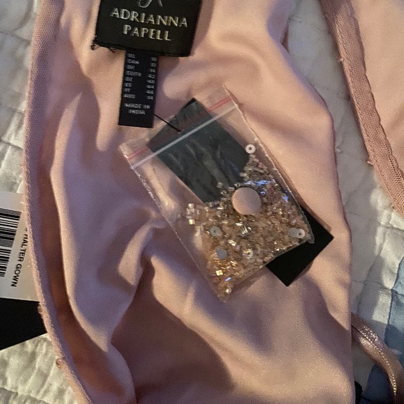 COPY - Adrianna Papell Art Deco Halter Neckline in Aurora Pink - Picture 4 of 9